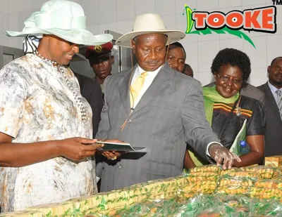 President Museveni tasting Tooke
